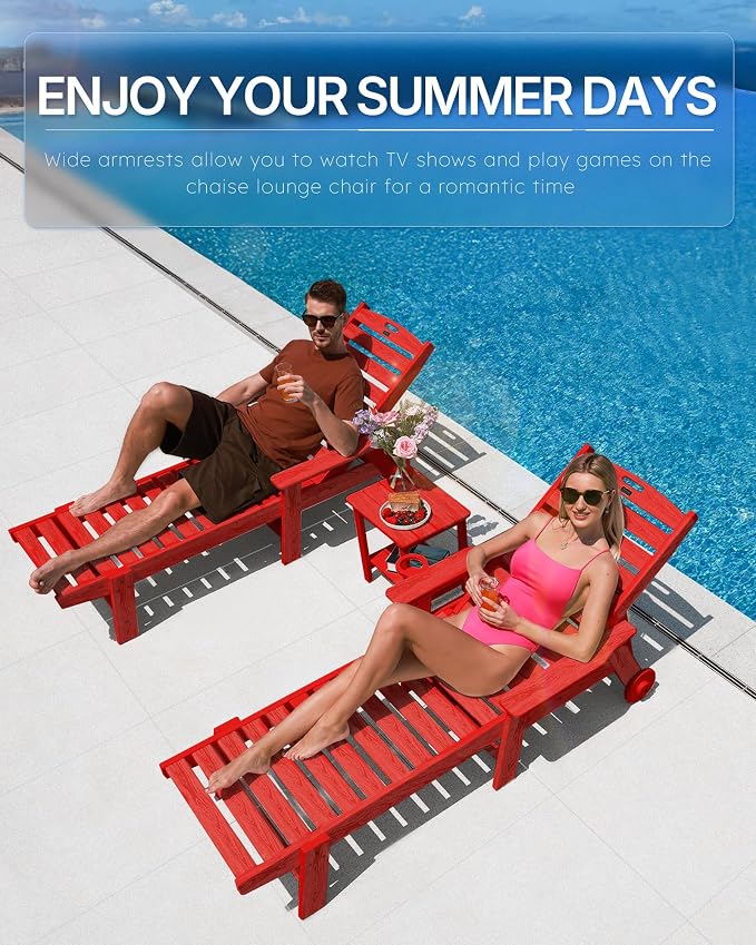 Patio Chaise Lounge Chair Outdoor - Image 3
