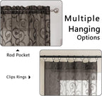 Furman Chocolate Sheer Curtains 63 inch Length - Image 5