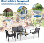 Vongrasig 4 Pieces Patio Furniture Sets, Outdoor Patio Conversation Sets - Image 6