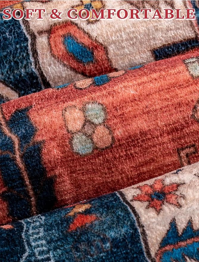 SERISSA 3x14 Washable Non Slip Boho Runner Rug - Image 5