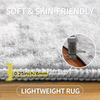 Aelenmu 10x14 Area Rugs for Living Room Dining Room Washable Grey | Soft Modern - Image 6