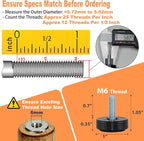 M6 Adjustable Furniture Leveler, 16 Pack Rubber Leveling Feet Screws in Threaded - Image 2
