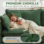 113” Modular Sectional Sofa, L Shaped Cloud Couch - Image 4