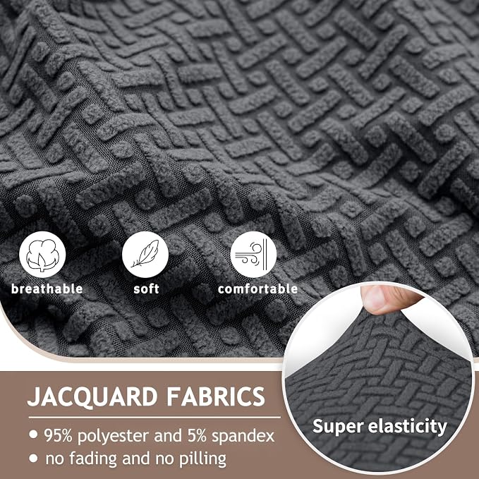 ALIECOM 100% Waterproof Recliner Sectional Couch Covers L Shape Stretch Corner - Image 5
