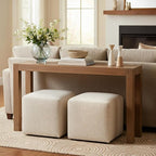 Plank+Beam Modern Solid Wood Console Table, 46 Inch, Sofa Table, Narrow - Image 4