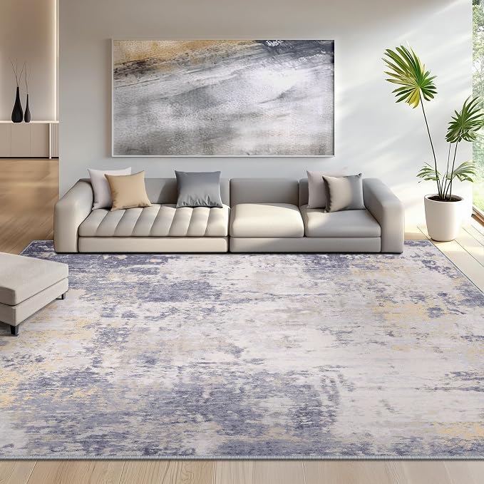 RELEANY Washable 7'x9' Abstract Area Rug - Image 3