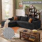 108" Boneless Couch Modular Sectional Sofa, L-Shaped Couch - Image 5