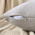 Set of 4 Soft Textured Decorative Throw Pillow Covers 20x20 Inch Cozy Farmhouse - Image 3