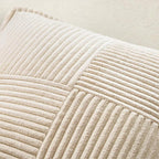 MIULEE Decorative Lumbar Throw Pillow Covers 14x24 Inch Beige 2 Pack | Boho - Image 5