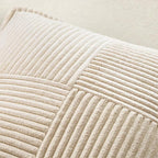 MIULEE Decorative Lumbar Throw Pillow Covers 14x22 Inch Beige 2 Pack | Boho - Image 5