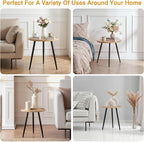 VECELO Modern Side Table, Round Small End Table, Exclusively Designed - Image 8