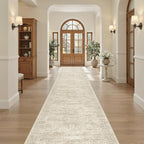 Soalmost Hallway Runner Rug 2'6" x 16' Washable Long Kitchen Rugs Beige | - Image 2