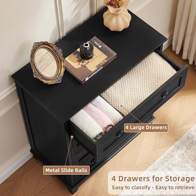 Joaxswe Farmhouse 4 Drawer Dresser - Image 9