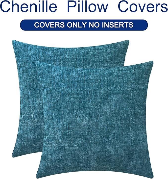 CaliTime Decorative Couch Throw Pillow Covers 22 X 22 Inches Ocean Blue | Pack - Image 6