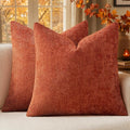 MIULEE Fall Decorative Couch Throw Pillow Covers 20x20 Burnt Orange 2 Pack | by MIULEE