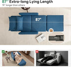 Iroomy 5-Level Adjustable Convertible Sleeper Chair, 3-in-1 Pull Out Sofa Bed - Image 4