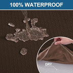 Smiry Waterproof Seat Covers for Dining Room Chairs Set of 2, Stretch Jacquard - Image 3