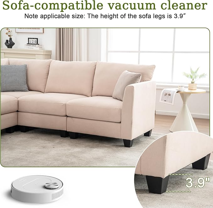 150.4" Large Sectional Couches for Living Room, 8 Seater L Shaped Modular - Image 7