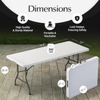 2 Pack of 6 Feet Foldable Table - Image 2