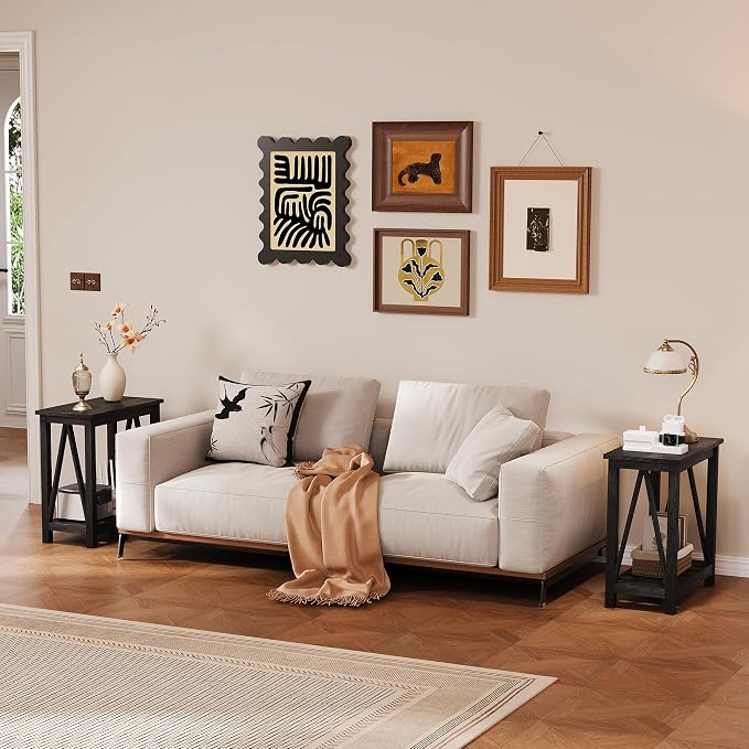 ChooChoo Farmhouse End Table, Narrow Side Table, Slim End Table - Image 2