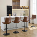 FIRAVOE Counter Height Bar Stools, Swivel Barstools Set of 4 - Image 8