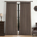 Dark Brown Pleated 90 Inch Bedroom Curtains 2 Panels Set, Memory Shape Pinch by PleatedDrapes