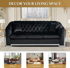 DAMAIFROM Mid Century Modern Chesterfield Sofa Couch, 6 Seater Tufted Sofas - Image 8