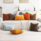 Set of 4 Soft Textured Decorative Throw Pillow Covers 20x20 Inch Cozy Farmhouse - Image 3