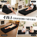 HABUTWAY Folding Sofa Bed, Convertible Sleeper Chair Bed w/Dual-Pillow & Handle - Image 7