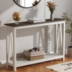 ChooChoo Farmhouse Console Table, Rustic Vintage Narrow Sofa Table - Image 3
