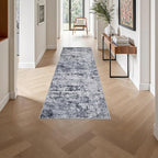 2x6 Washable Runner Rug：Modern Abstract Kitchen Soft Carpet Grey | - Image 4