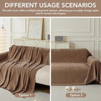 Couch Cover for Dogs, Boho Sofa Covers for 4 Cushion Couch, Chenille Sofa - Image 5