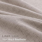 Brownish Grey Linen Curtains for Living Room Extra Long 132 Inches Long Back - Image 4