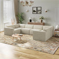 Novilla 134" Modular Sectional Sofa, No Assembly Cloud Sectional Couch by Novilla