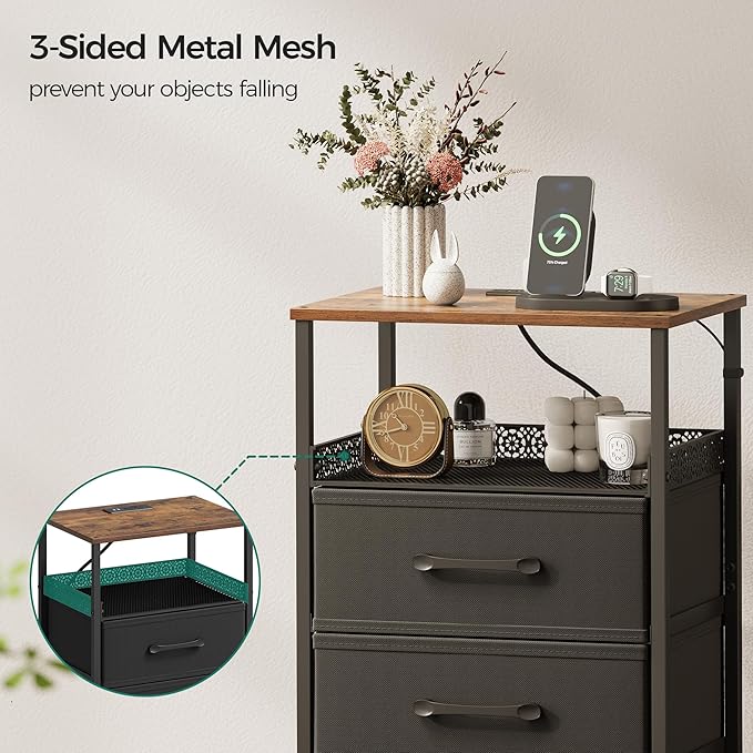 JARHETUN Nightstand Set of 2, Night Stands - Image 6