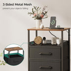 JARHETUN Nightstand Set of 2, Night Stands - Image 5