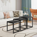 Nesting Table Set of 3 Side Tables, Modern Coffee Table Stacking End Table - Image 5