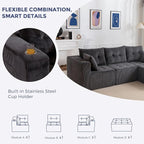 MAXYOYO Modular Sectional Sofa Couch, L Shaped Modern Cloud Couch - Image 5