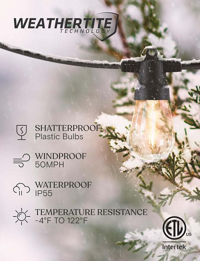 Brightech 104 FT Ambience Pro Solar Powered Outdoor LED String Lights - Image 2