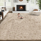 8x10 Area Rugs for Living Room: Fluffy Shag Soft Washable Rug Large Fuzzy Plush by VECARF