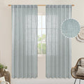80 inch Linen Living Room Curtains, Light Filtering Drapes 2 Panels | Faux by LAMIT