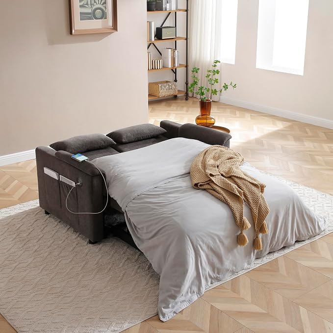 55.5" Small Sleeper Sofa Couch - Image 5