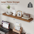 fuqing Rustic Floating Shelves for Wall, 36 Inch Floating Shelves Set of 2 - Image 3