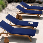 Outdoor Chaise Lounge Cushion Set of 2, Fadesafe Water-Repellent Lounge Deck - Image 8