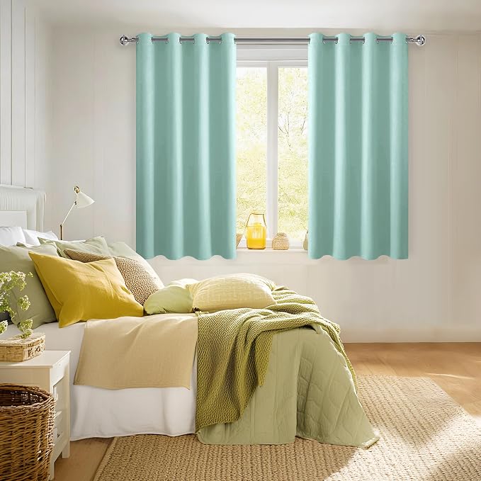Blackout Curtains for Bedroom, 2 Drape Panels, 52 x 45 Inch | Thermal Insulated - Image 2