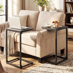AMHANCIBLE C Shaped End Tables Set of 2, Couch Side Tables that Slide Under Sofa - Image 2