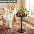 Gesodant Boho Single Leg Round Side Table - Image 7