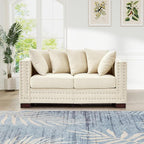 60.5"W Loveseat Sofa, Velvet Mid Century Modern Couch - Image 8