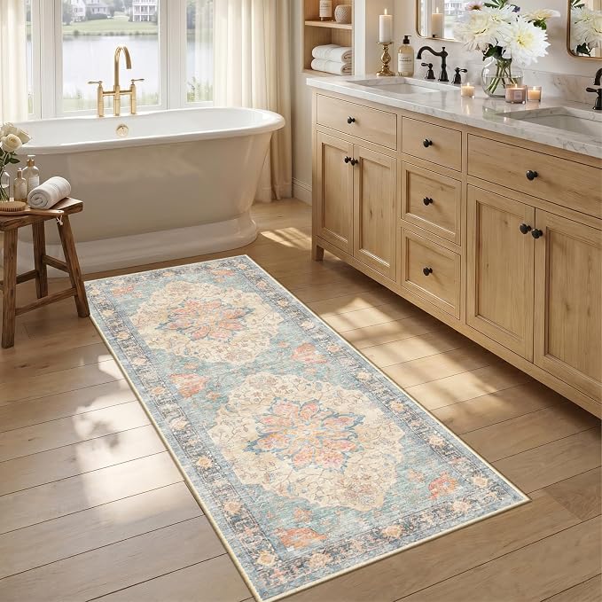 RELEANY Washable Area Rug, Runner 2'6"x5', Water Repellent, Pet Friendly by RELEANY