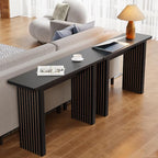 AVZEAR Mid Century Narrow Entryway Console Table, 43.3" Fluted Wood Couch Table - Image 5